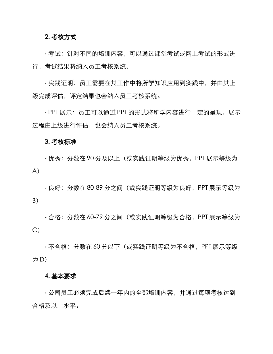 上班培训考核方案_第2页