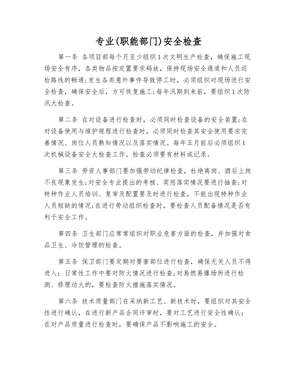 专业安全检查_第1页