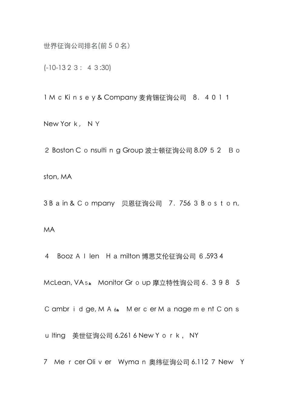 世界咨询公司排名_第1页