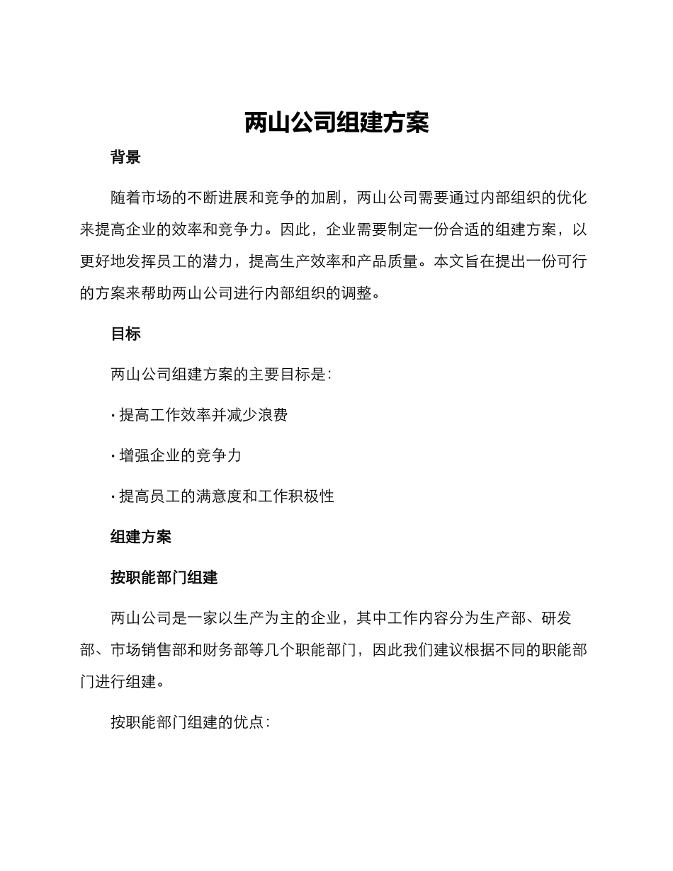 两山公司组建方案_第1页