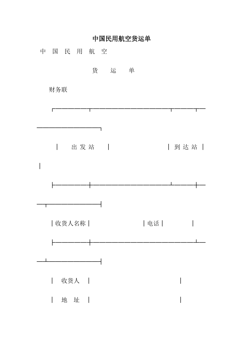 中国民用航空货运单-3_第1页