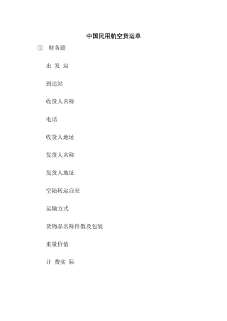 中国民用航空货运单-4