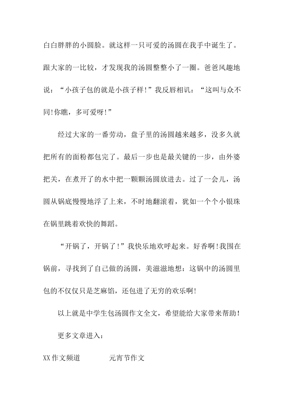 中学生包汤圆作文_第2页