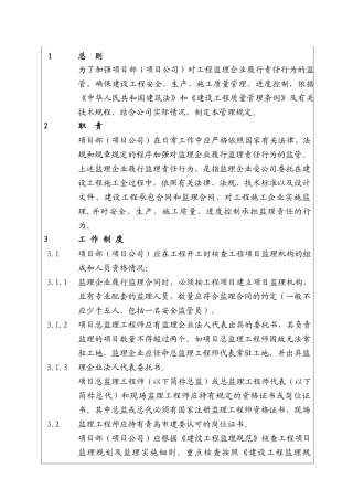 城市建设集团股份有限公司加强监理企业履行监理责任监管的管理规定