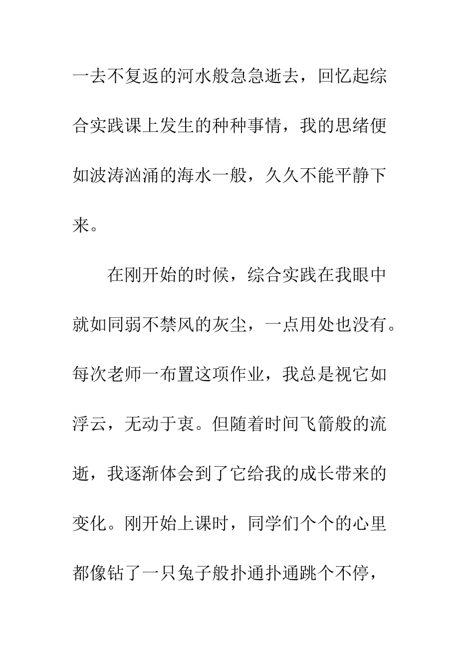 中学生综合实践心得体会_第2页