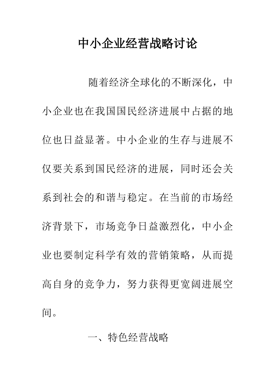 中小企业经营战略研究_第1页