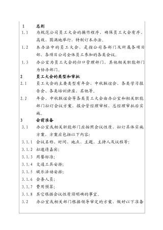 城市投资建设集团员工大会管理制度