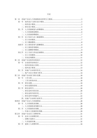 房地产企业人力资源规范化管理知识点梳理汇总
