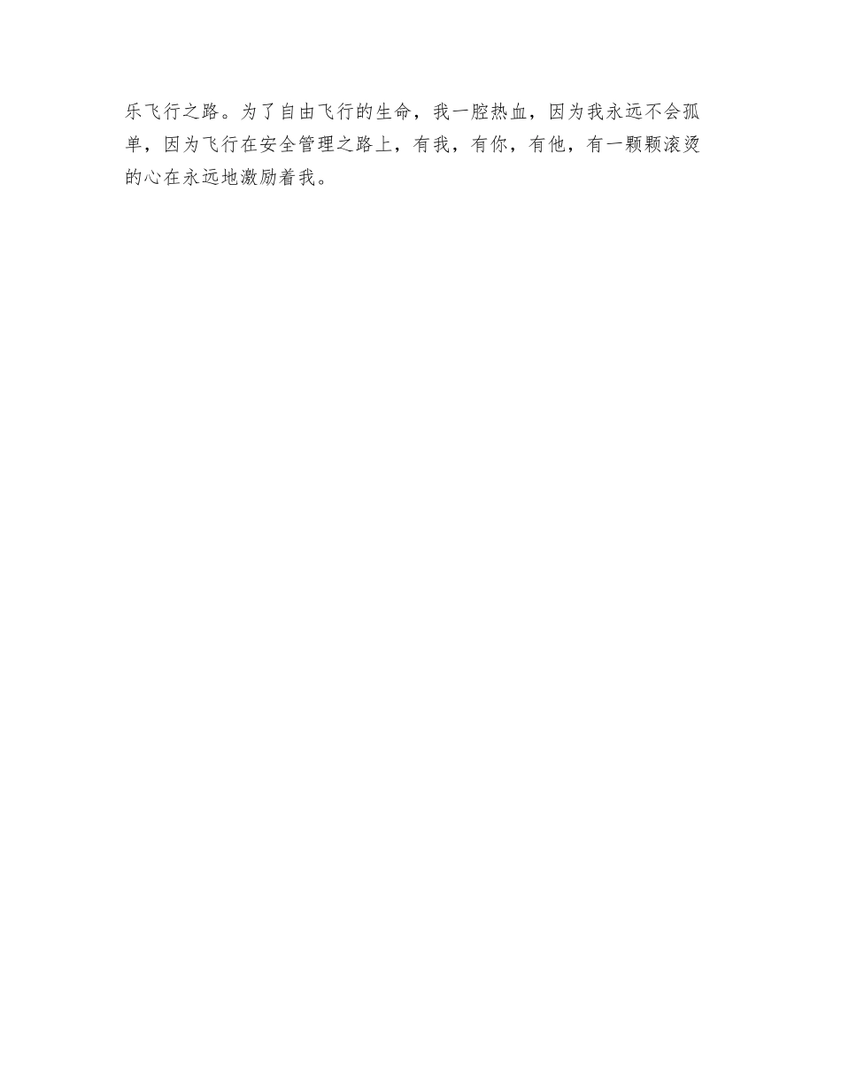 为安全飞翔-我一腔热血——我的安全管理之路_第3页