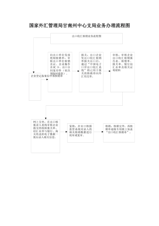 国家外汇管理局甘南州中心支局业务办理流程图