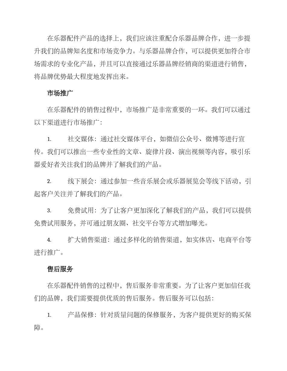 乐器配件销售方案_第2页