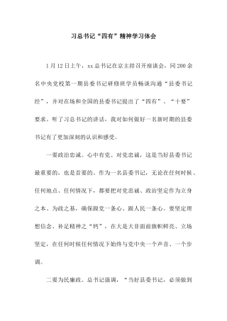 习总书记“四有”精神学习体会