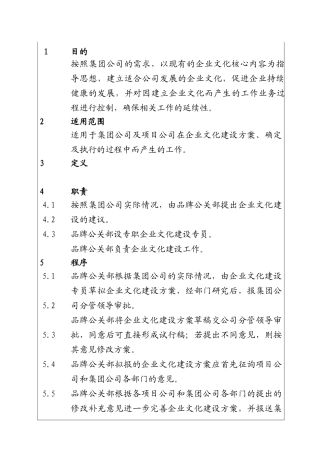 企业文化建设工作程序