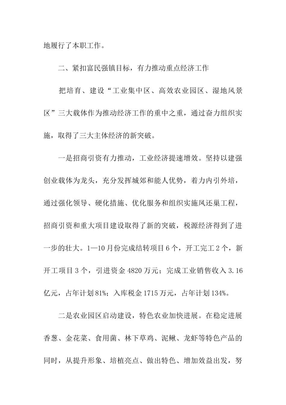 乡镇党委工作总结范文_第3页