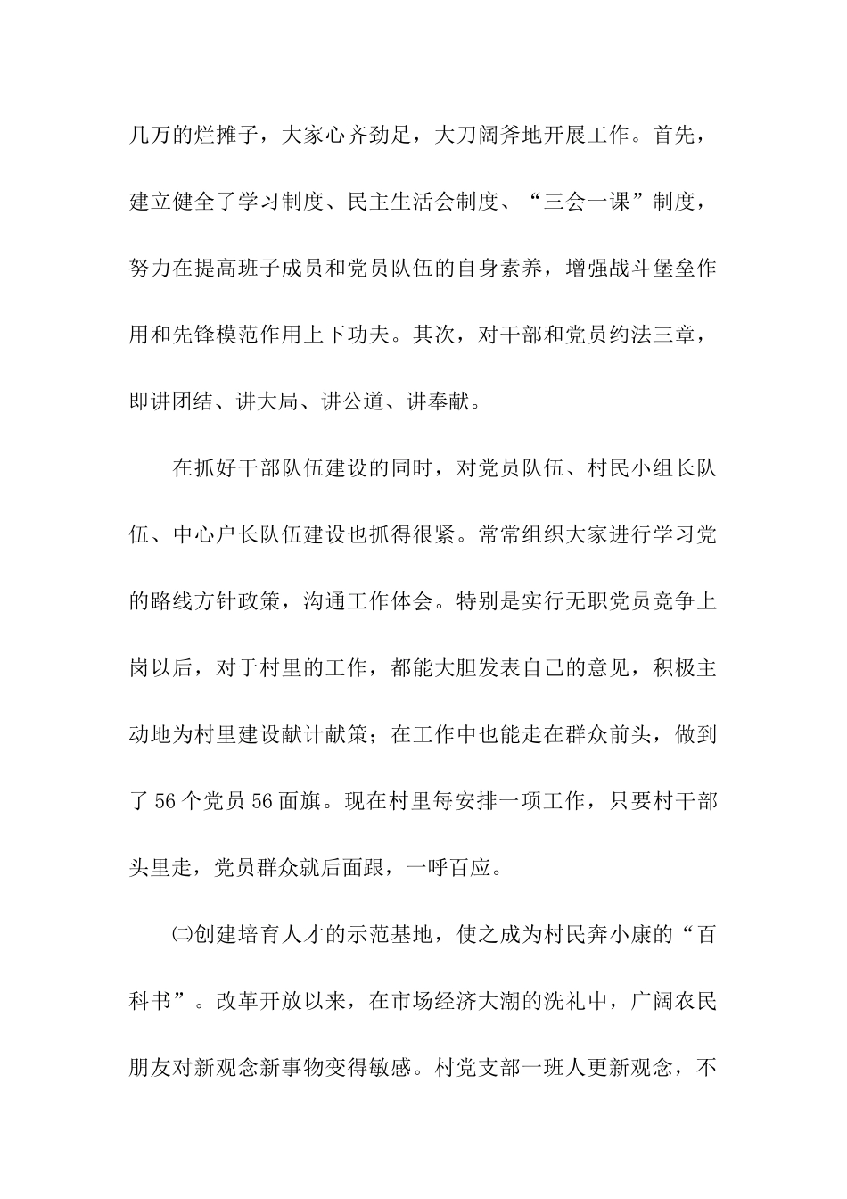 乡镇村党支部先进事迹_第3页