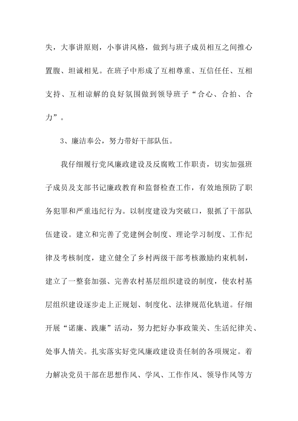 乡镇负责人述职述廉报告_第3页