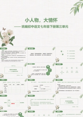 【统编版初中语文七年级下册第三单元】小人物，大情怀