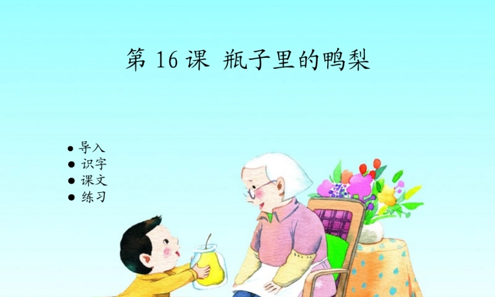 16 瓶子里的鸭梨