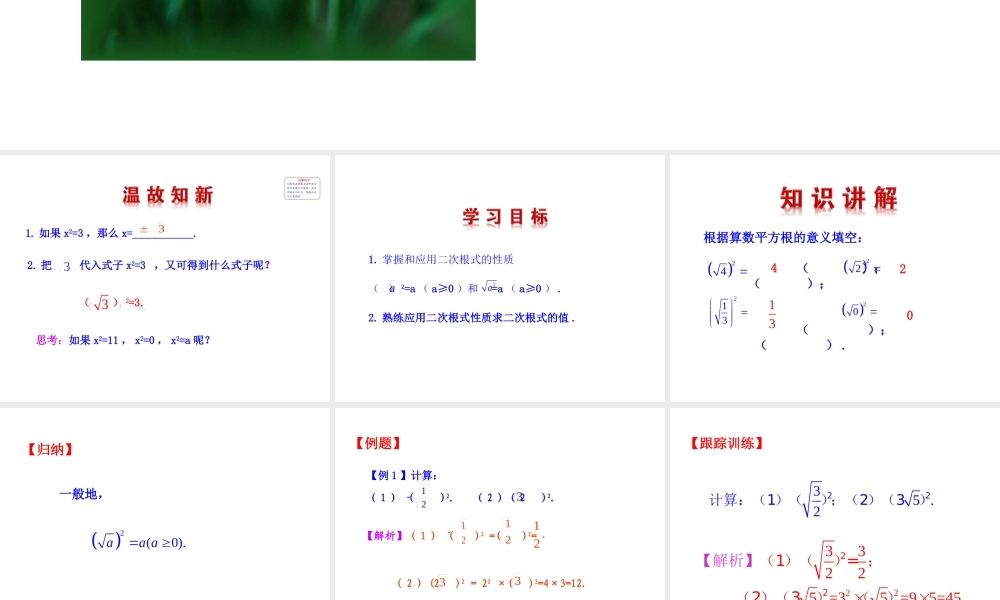 16.1  二次根式  第2课时