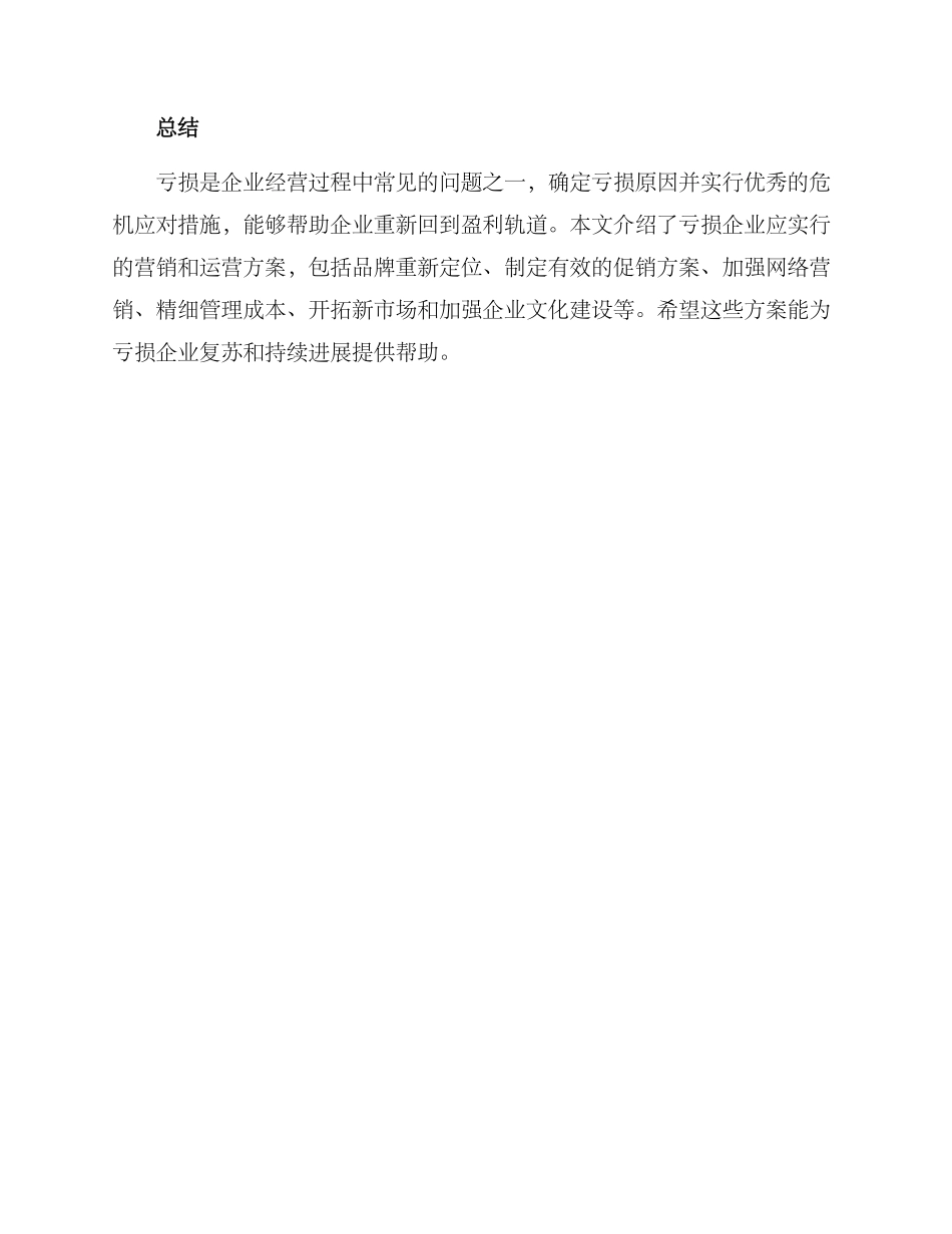 亏损公司运营方案_第3页