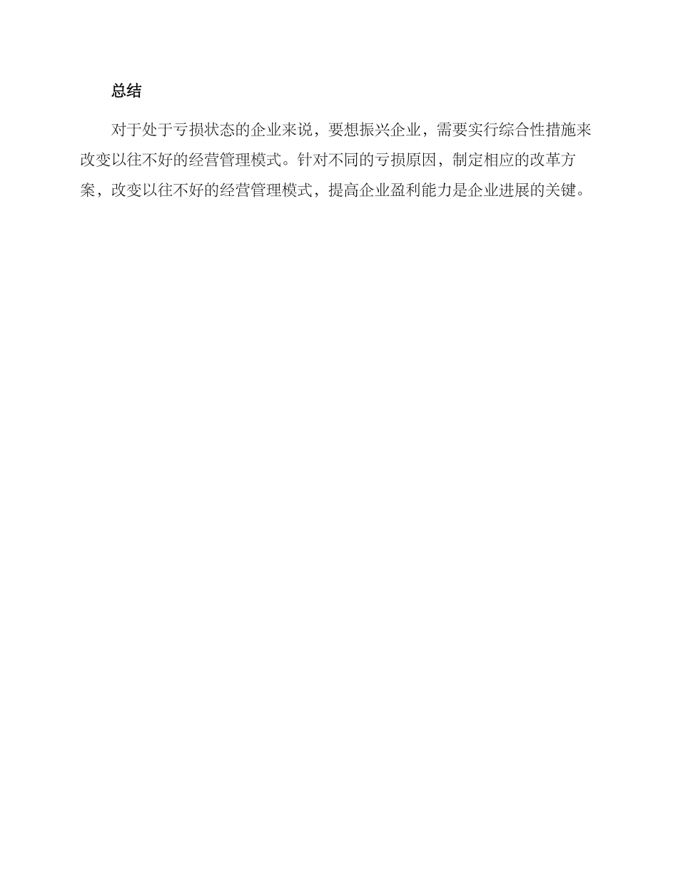 亏损公司改革措施方案_第3页