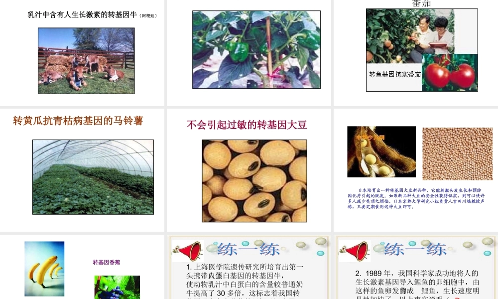 16.2 现代生物技术的发展 课件（北京课改版八年级下） (共37张PPT)