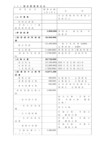 指定管理者支出