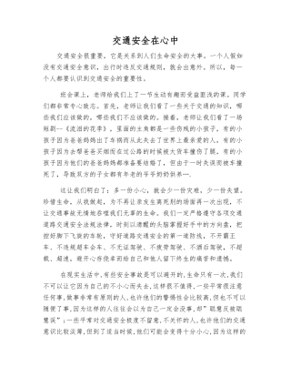 交通安全在心中