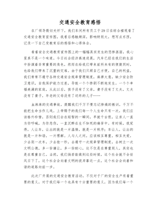 交通安全教育感想