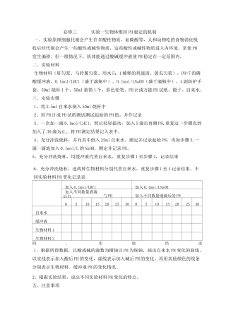 高中生物必修三及选修三实验总结