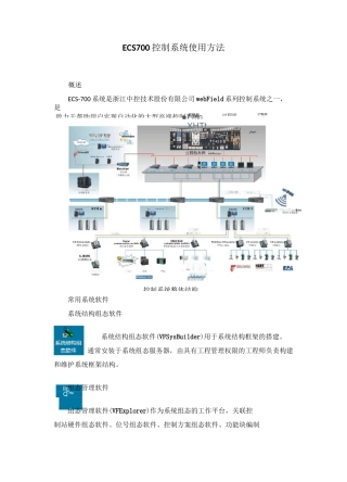 ECS700控制系统使用方法