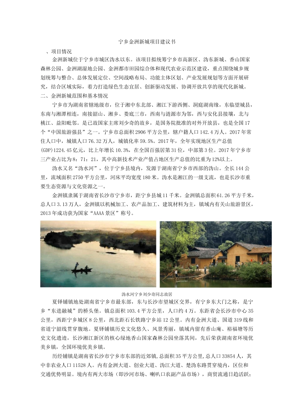 金洲新城项目建议书_第1页