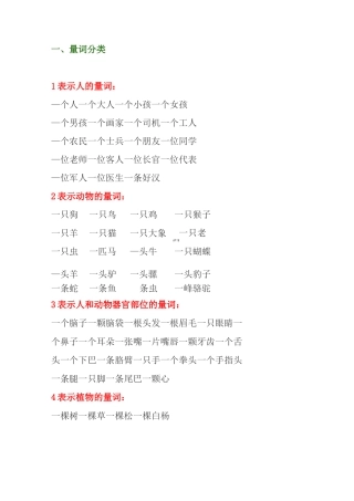 语文量词详解