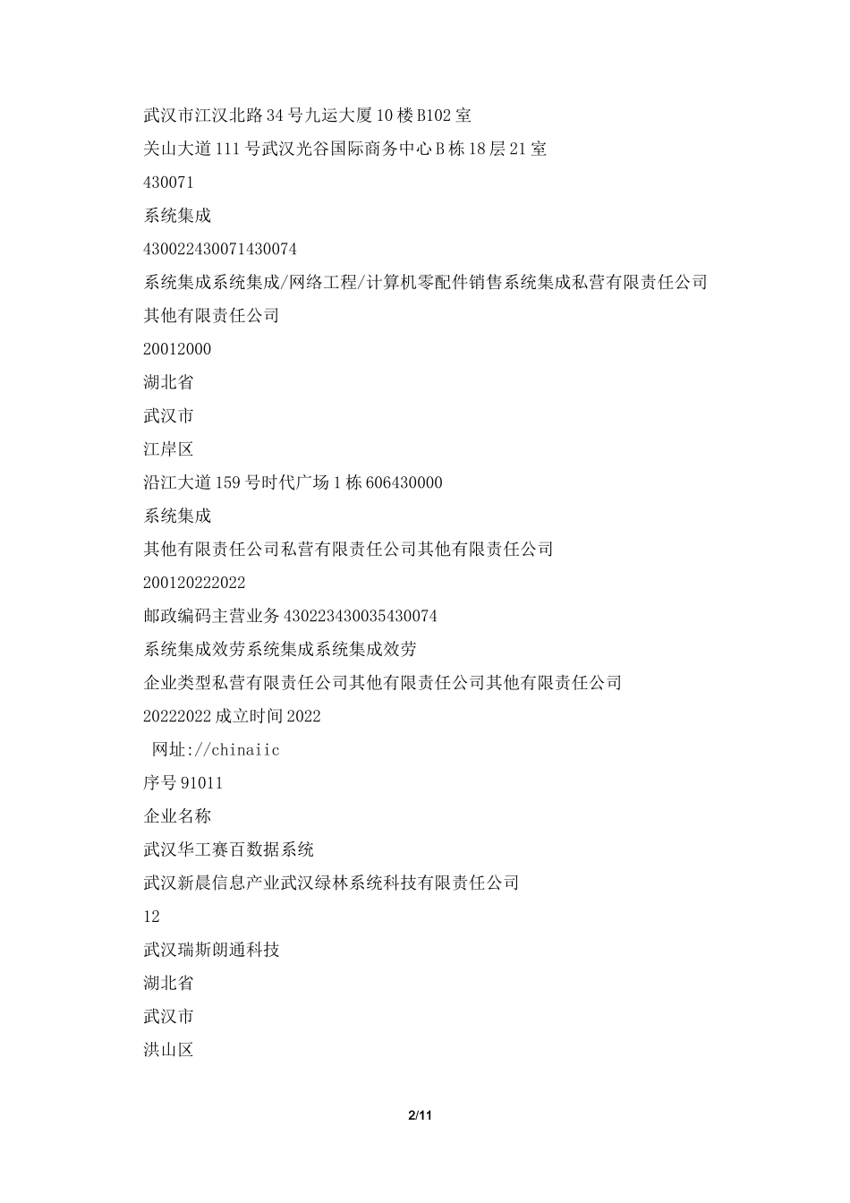 湖北省系统集成商名录1354家_第2页