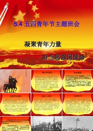 2018“五四”青年节主题班会(共35张PPT)