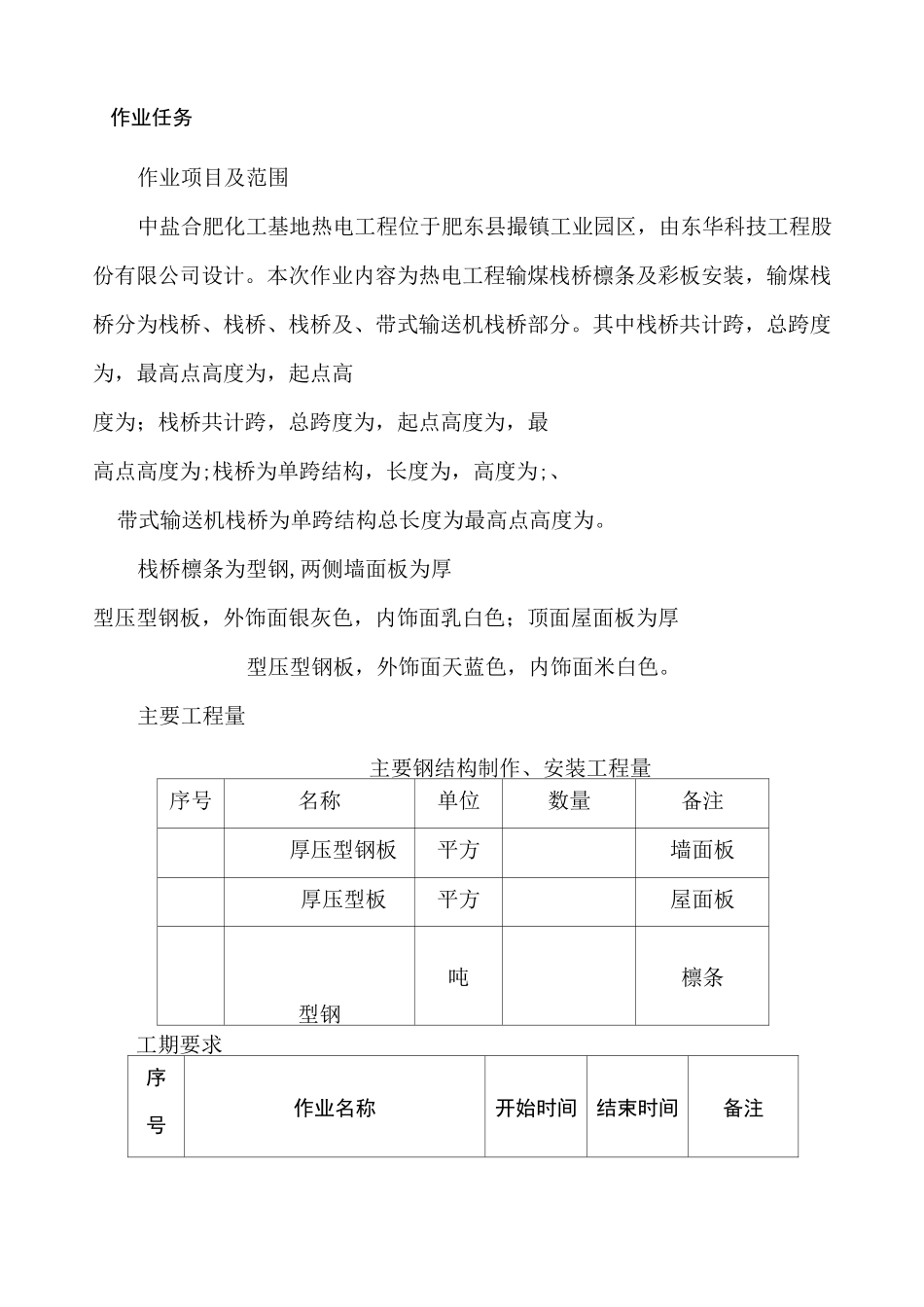 输煤栈桥钢结构彩板施工方案_第2页