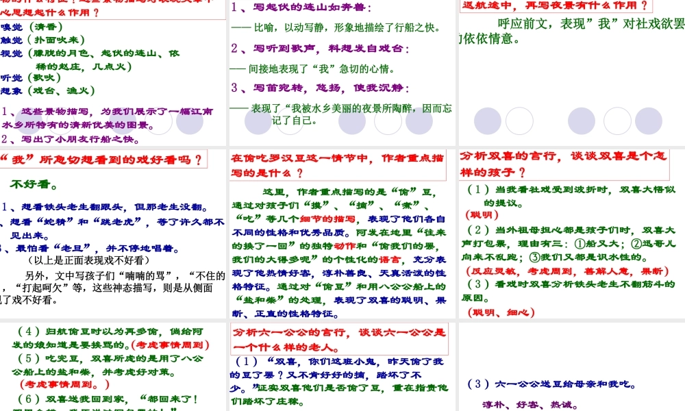 人教版七年级下册《社戏》（5）ppt课件