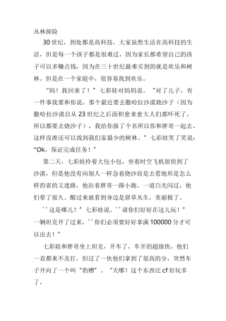 探险故事作文500字