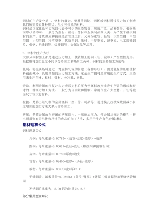 钢材销售必备知识