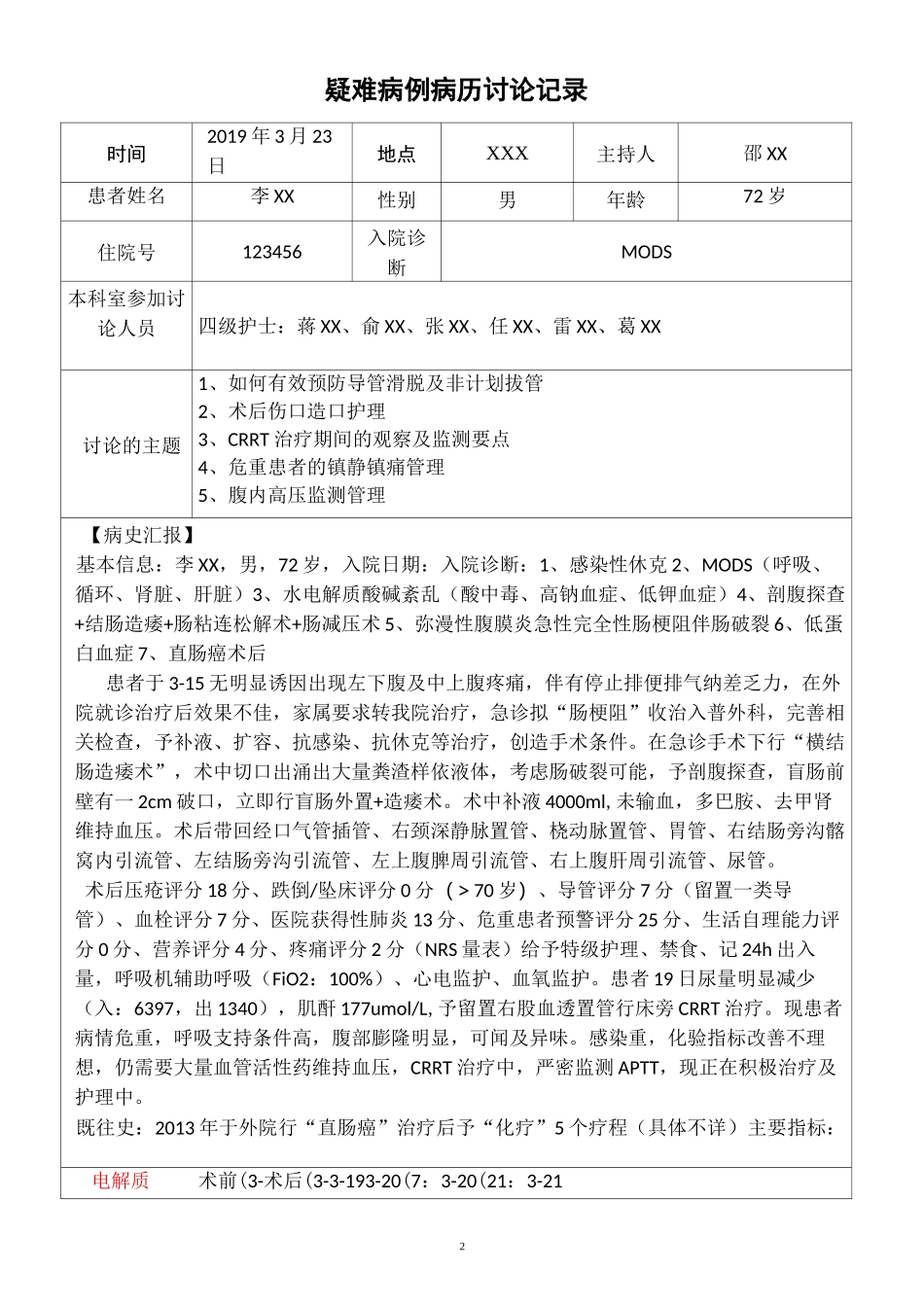 疑难病例病历讨论记录_第2页