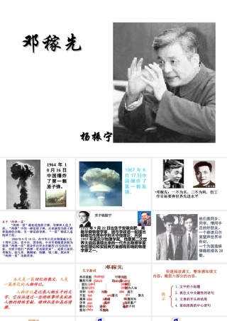 《邓稼先》学习资料