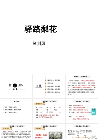 人教版七年级下册语文（2016部编版）第14课《驿路梨花》课件(共39张PPT)