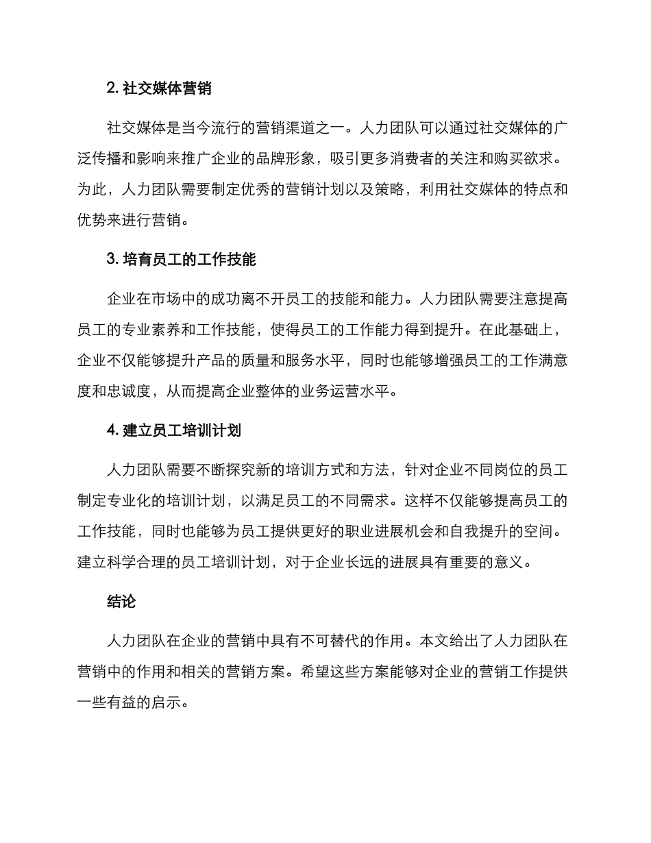 人力团队营销方案_第2页