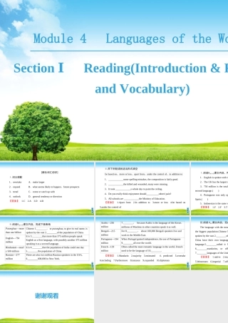 18-19 Module 4 Section Ⅰ Reading(Introduction & Reading and Vocabulary)