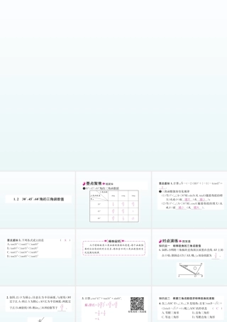 30°，45°，60°角的三角函数值