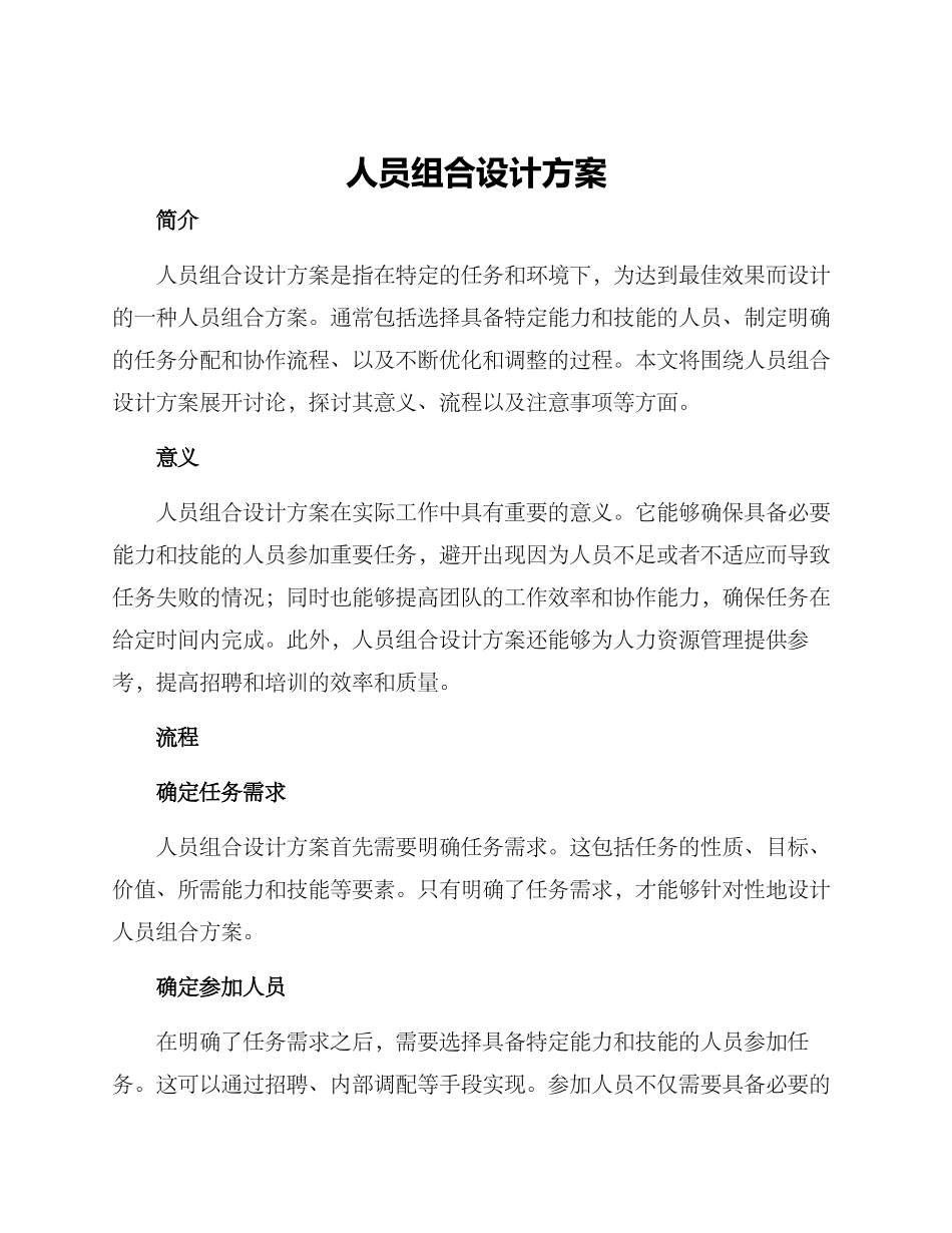 人员组合设计方案_第1页