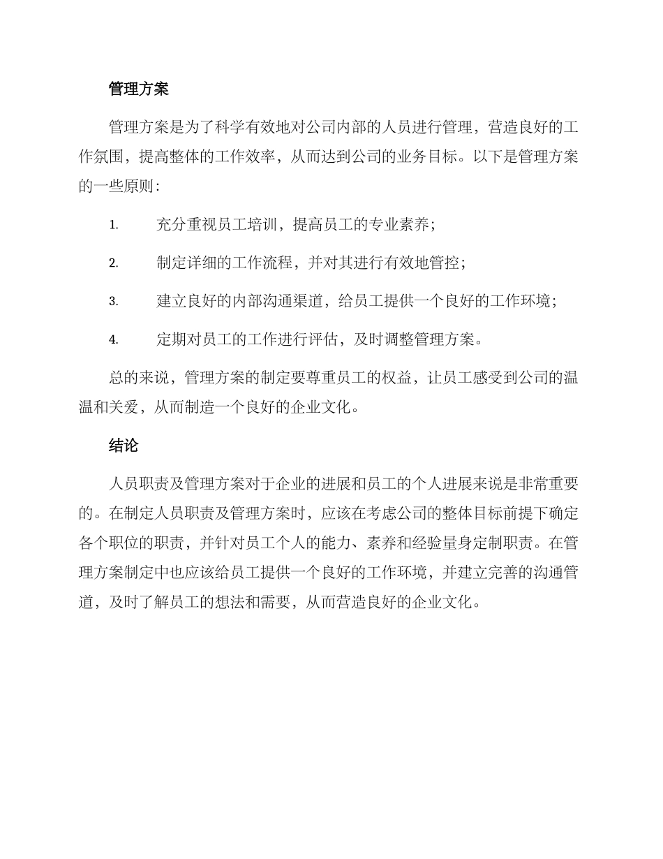 人员职责及管理方案_第2页