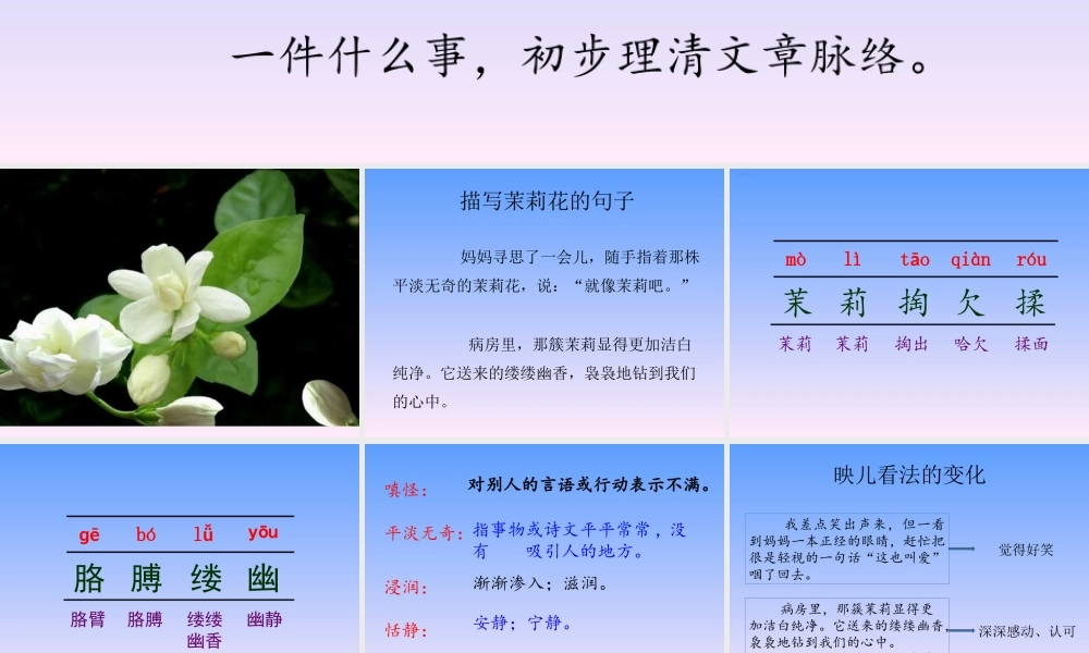 爱如茉莉（第一课时）