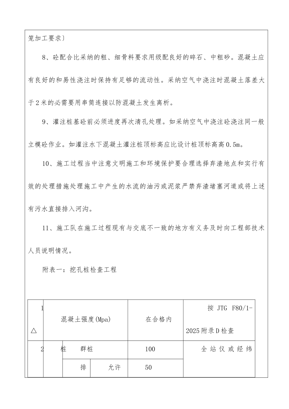人工挖孔桩基础技术交底记录表_第3页