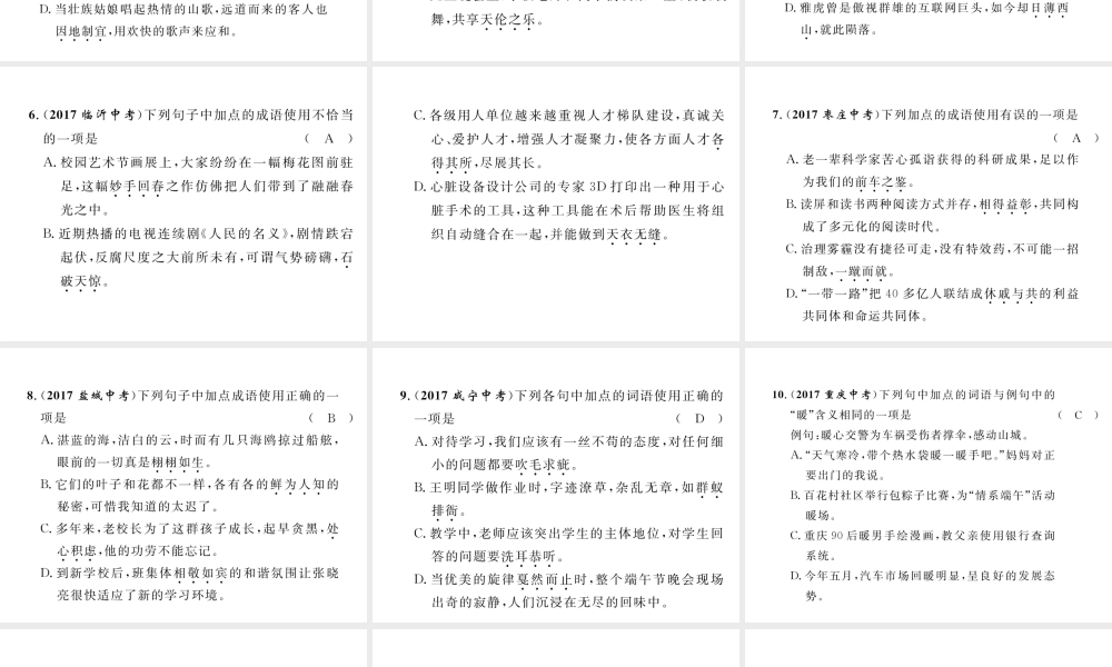 词语运用学习课件